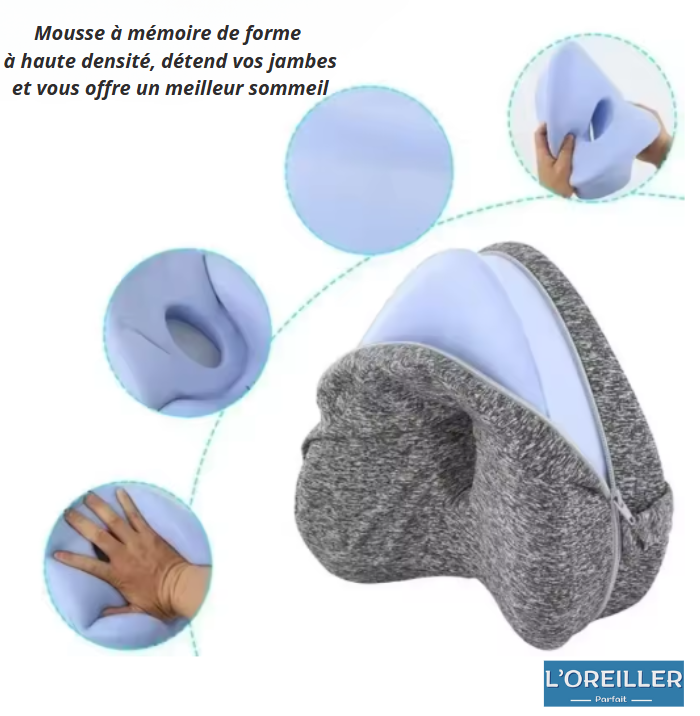 Oreillers de Soutien Genoux Mémoire de Forme - Soulage les Douleurs lombaires