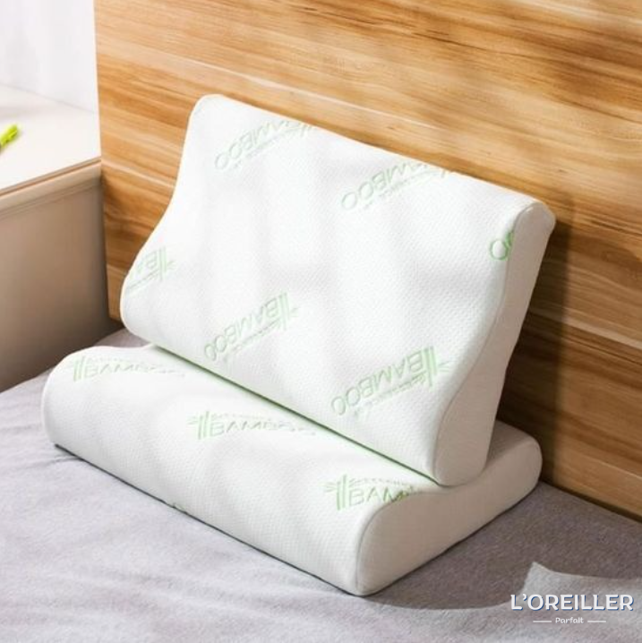Oreiller Ergonomique Fibre De Bambou à Mémoire de Forme - Soutien Nuque