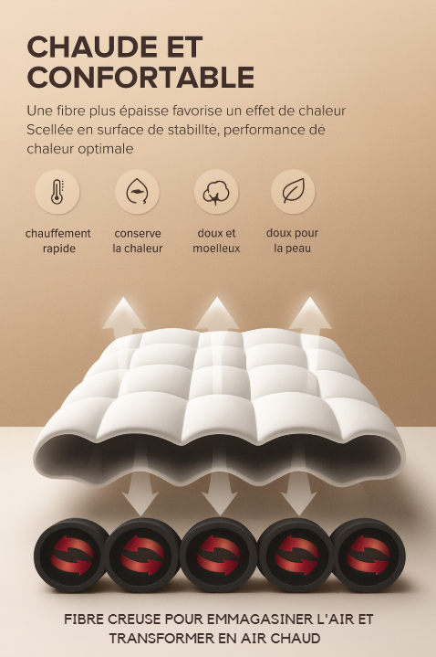Premium Ultra Comfort Winter Duvet with Hollow Fiber in Goose Feathers