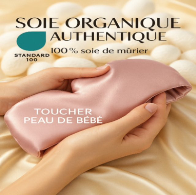 Masque de Sommeil en Soie de Mûrier