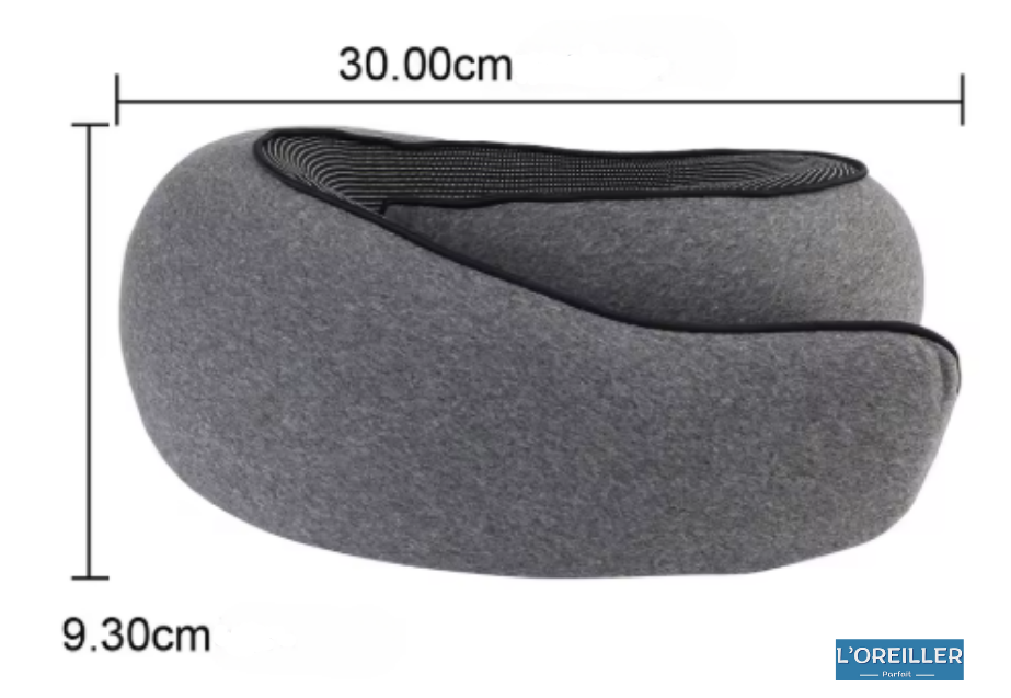 Oreiller de Voyage Cervical Avion - Tour de Cou Soutien 360° - Mémoire de Forme - Confort Trajet
