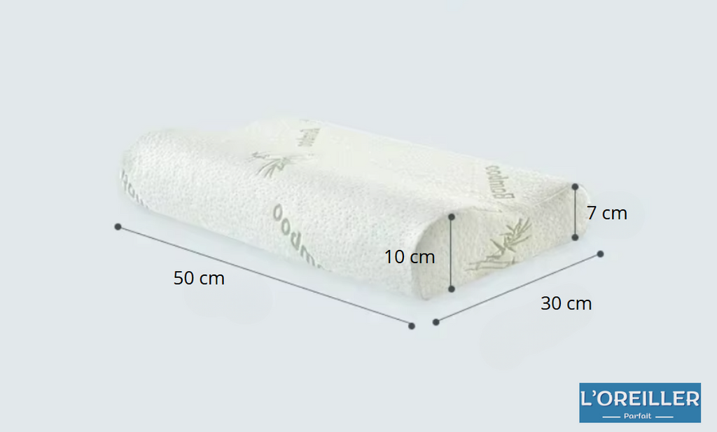 Oreiller Ergonomique Fibre De Bambou à Mémoire de Forme - Soutien Nuque