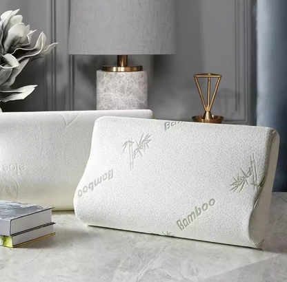 Oreiller Ergonomique Fibre De Bambou à Mémoire de Forme - Soutien Nuque
