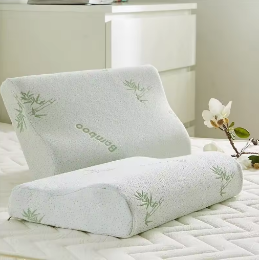 Oreiller Ergonomique Fibre De Bambou à Mémoire de Forme - Soutien Nuque