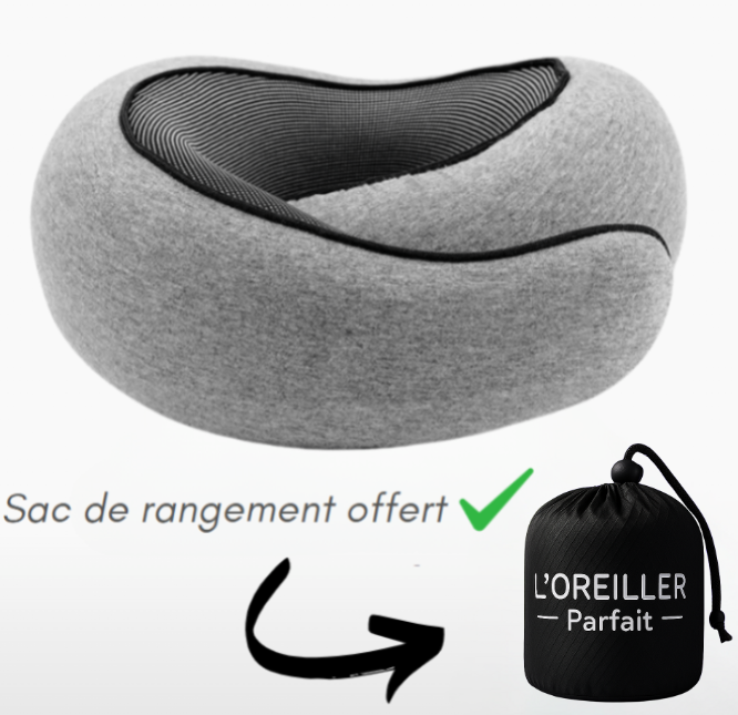 Oreiller de Voyage Cervical Avion - Tour de Cou Soutien 360° - Mémoire de Forme - Confort Trajet