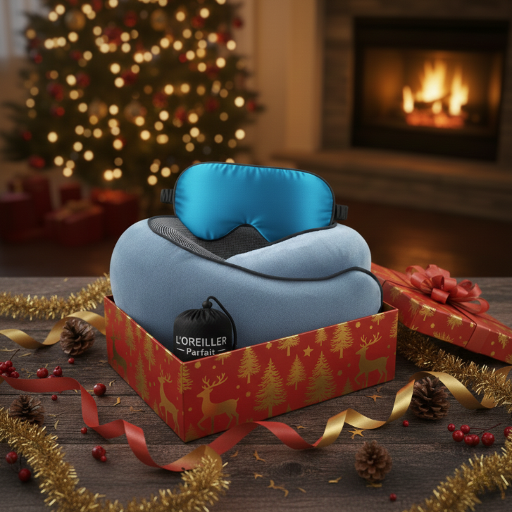 Oreiller de Voyage Cervical Avion - Tour de Cou Soutien 360° - Mémoire de Forme - Confort Trajet