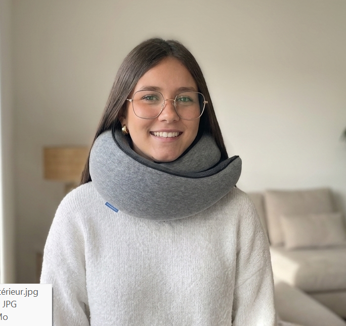Oreiller de Voyage Mémoire de Forme Ergonomique – Coussin de Voyage Cervical Nuque – Tour de cou 360° - Confort Avion & Voyage