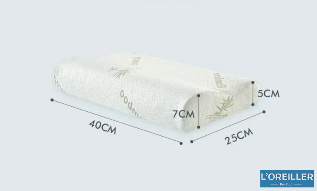 Oreiller Ergonomique Fibre De Bambou à Mémoire de Forme - Soutien Nuque