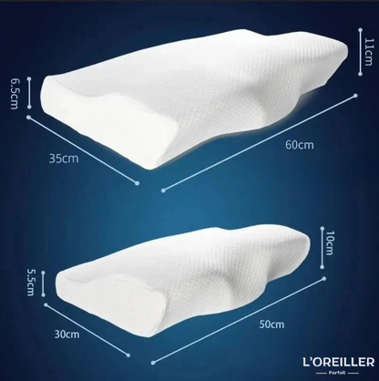 Oreiller Soutien Cervical Ergonomique - Mémoire de Forme - Soulage Cervicales