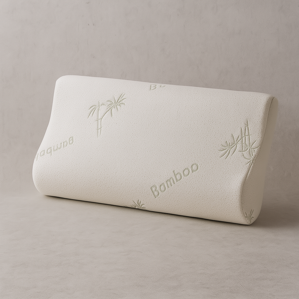 Oreiller Ergonomique Fibre De Bambou à Mémoire de Forme - Soutien Nuque