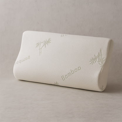 Oreiller Ergonomique Fibre De Bambou à Mémoire de Forme - Soutien Nuque