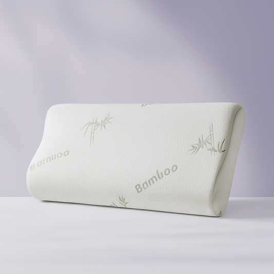 Oreiller Ergonomique Fibre De Bambou à Mémoire de Forme - Soutien Nuque