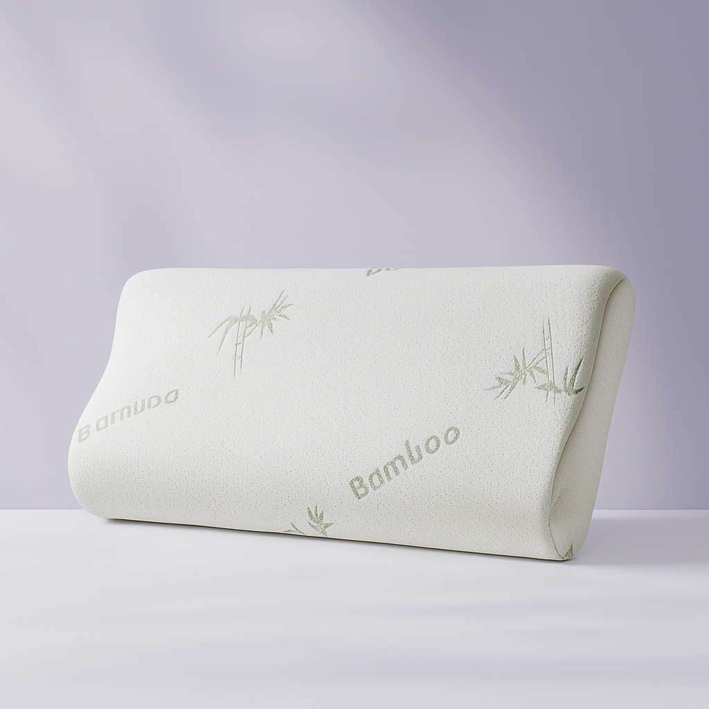 Oreiller Ergonomique Fibre De Bambou à Mémoire de Forme - Soutien Nuque