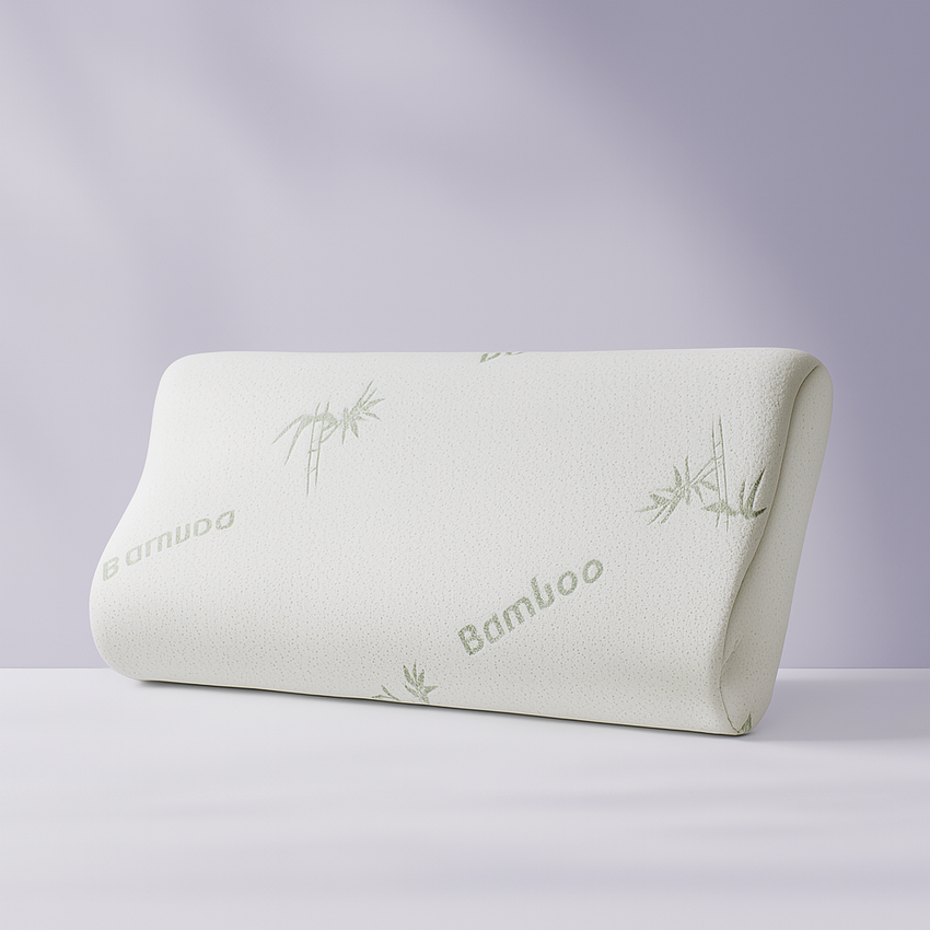 Ergonomisches Memory Foam-Kissen aus Bambusfaser – Nackenstütze
