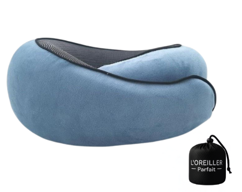 Oreiller de Voyage Cervical Avion - Tour de Cou Soutien 360° - Mémoire de Forme - Confort Trajet