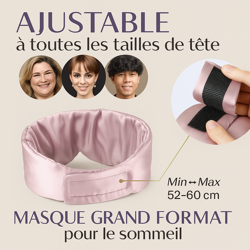Masque de Nuit en Soie Naturelle / Anti-Rides Confort