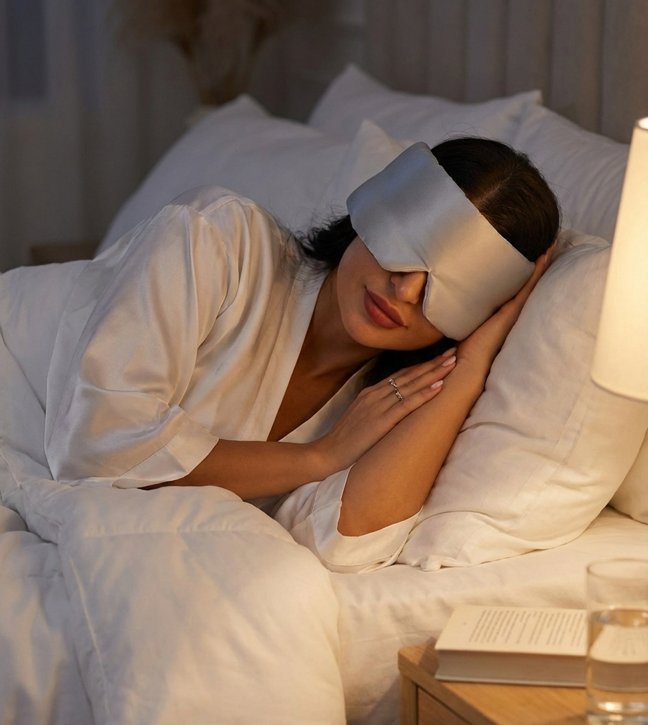 Masque de Nuit en Soie Naturelle / Anti-Rides Confort