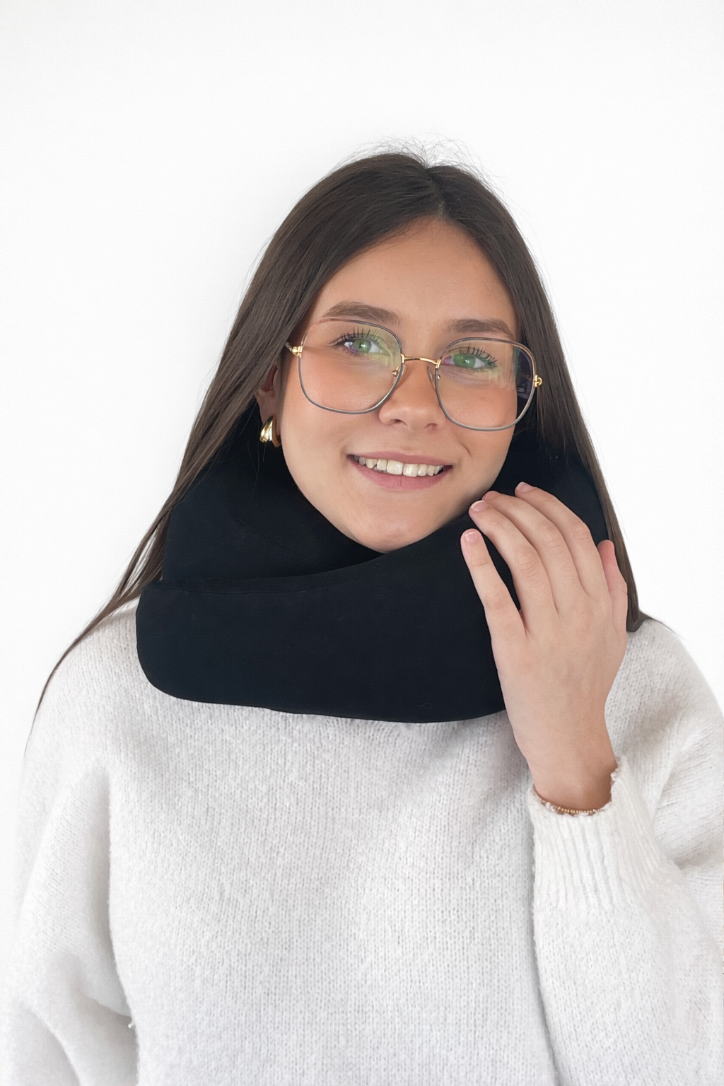 Pack Voyage - Oreiller de Voyage Ergonomique + Masque de Nuit en Satin