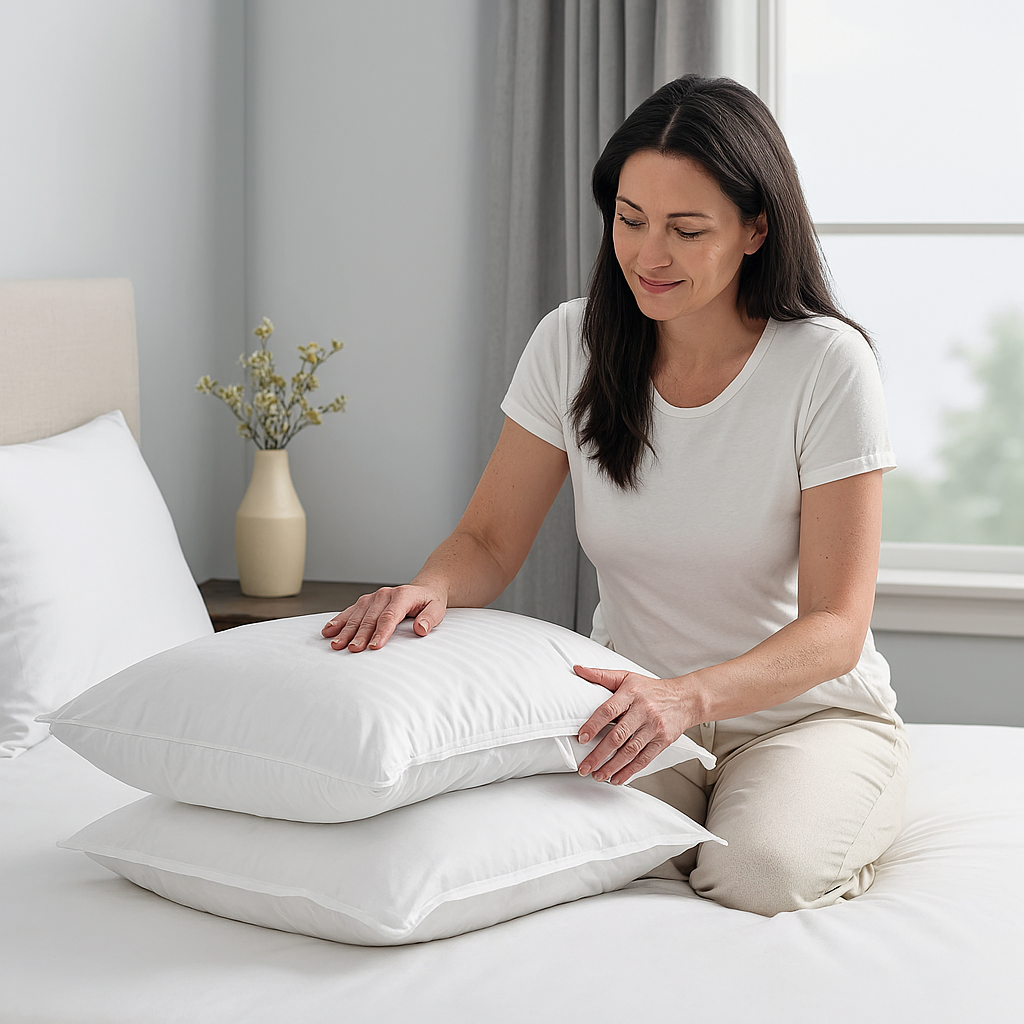 Oreiller Ergonomique à Hauteur Ajustable – 3 Couches Modulables – Douleurs Cervicales & Sommeil Sur-Mesure