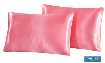 Taie d'Oreiller en Satin (2 Pièces)
