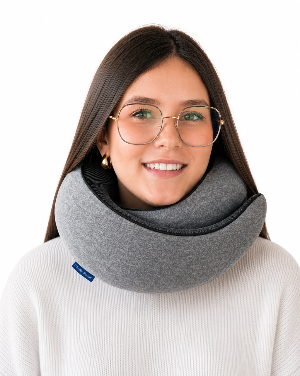 Oreiller de Voyage Mémoire de Forme Ergonomique – Coussin de Voyage Cervical Nuque – Tour de cou 360° - Confort Avion & Voyage