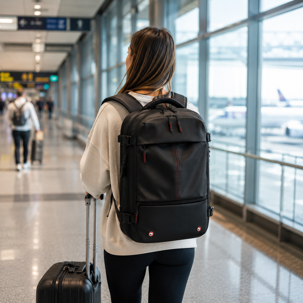 Sac à dos compressible 55L avec compartiment sous vide