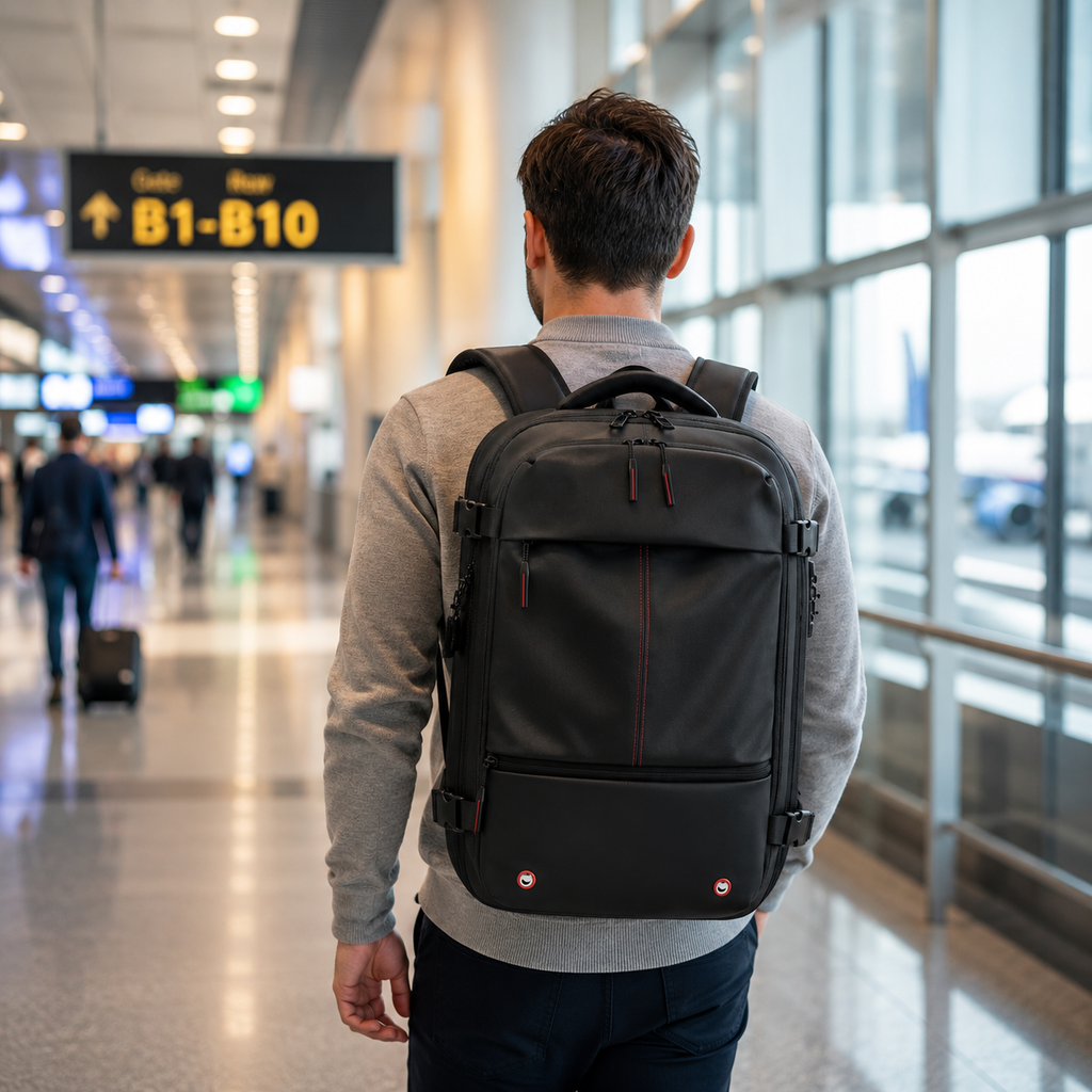 Sac à dos compressible 55L avec compartiment sous vide