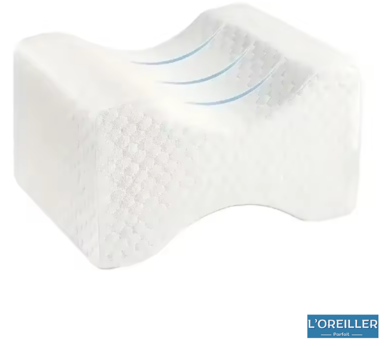 Oreiller de Genoux Orthopédique – Cale Genoux Mémoire de Forme – Douleurs Lombaires & Sciatique